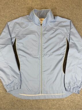 FootJoy Women’s M Light Blue Golf Windbreaker Jacket Full Zip Lightweight